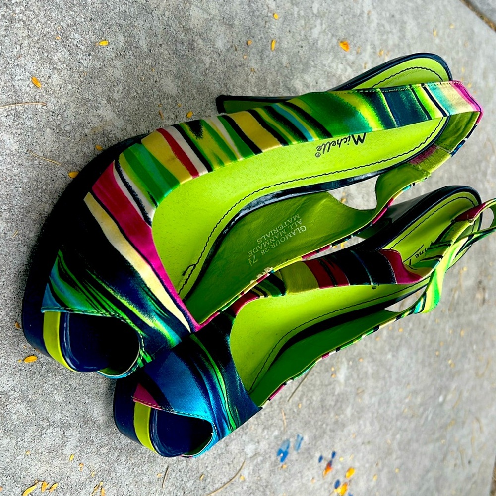 Glam multi color heels